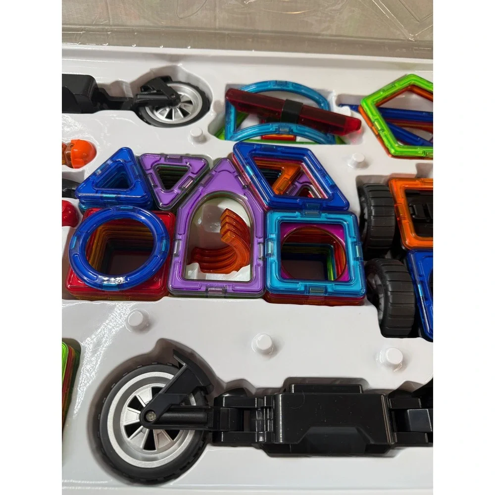 Magformers Deluxe Creative Play Set 120 Pc Magnetic Building Toy 40137 Complete
